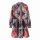 Women Printed V-neck Long Sleeve Oversize Dress